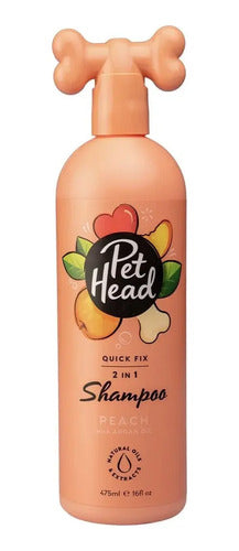 Pet Head Shampoo 2 En 1 Quick Fix Durazno 475 Ml Para Perros