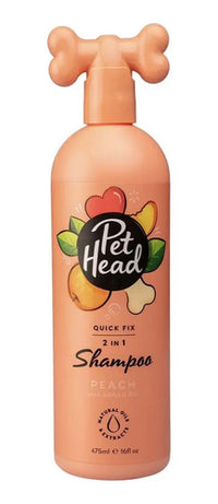Pet Head Shampoo 2 En 1 Quick Fix Durazno 475 Ml Para Perros