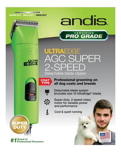 Máquina De Estetica Canina Cortar Pelo A Perros Andis Agc 2 · Verde lima