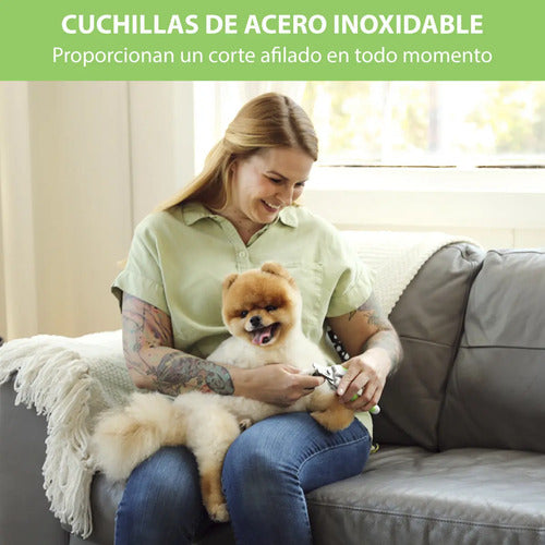 Corta Uñas Para Mascotas Premium Andis Ideal Para Perros Gatos Y Aves Acero Inoxidable - Seguro Y Profesional Para Tus Mascotas Verde Lima Mediano