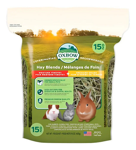 Heno Timothy Orchard 425g Conejos Chinchillas Cobayas Oxbow