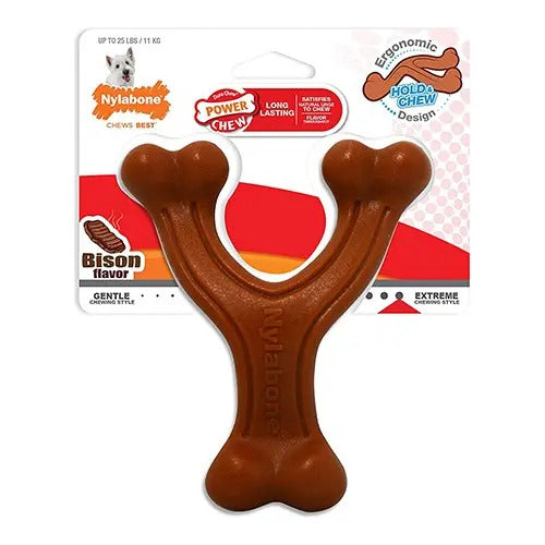 Juguete Para Perro Nylabone Power Chew Wishbone Bison