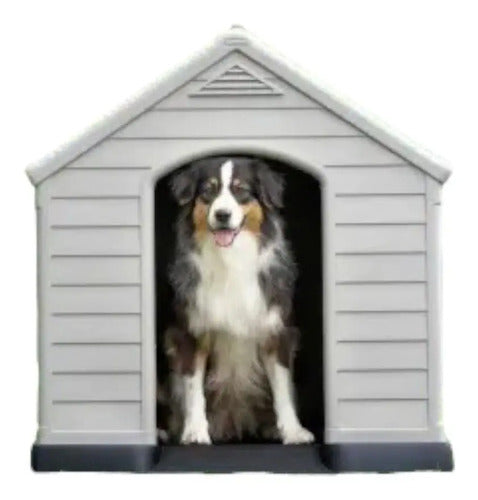 Casa Grande Para Perros Razas Medianas Y Grandes Exteriores Gris