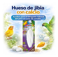 Hueso De Jibia Para Aves De Ornato Barra De Calcio 40 Gr Vitamina A D3 Y Magnesio Auxiliar Para Desgaste Natural De Pico Y Garras Ideal En Postura Y Muda De Pluma