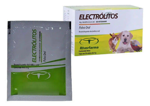 Electrolitos 50 Sobres De 5 G Riverfarma Perro Gato Aves