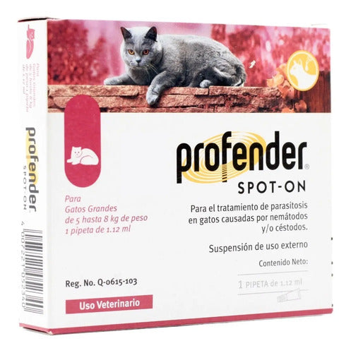 Desparasitante Profender Spot On Gatos Grandes 8 Kg