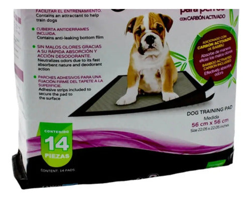 Tapete Entrenador Perro Carbon Activado 14 Tapetes 56 X 56cm