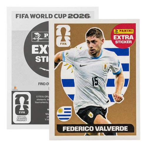 Extra Stickers Originales Panini Mundial 2026 A Elegir Federico Valverde Bronce 2026