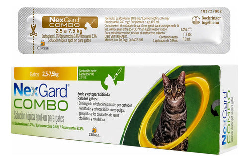 NexGard Combo 1 Pipeta para Gatos 2.5-7.5 Kg