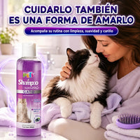 Shampoo Para Gato Essentials Fancy Pets 250 Ml, Limpieza Profunda Para Todo Tipo De Pelo, Suaviza, Hidrata, Ayuda Al Cepillado Y Deja Aroma A Mora Azul