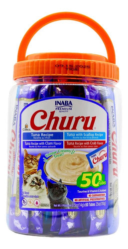 Inaba Churu Golosina Para Gatos Atún 50 Variedades 14g C/u