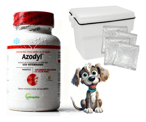 Azodyl Original Vetoquinol Frasco 90u. Con Hielera