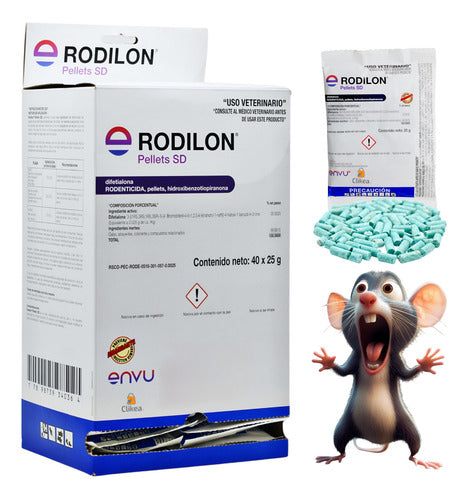 Rodilon Pellets Sd Caja 40 Sobres 25g Raton Rodenticida Envu