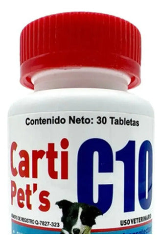 Tabletas Carti Pets C10 Frasco 30 Tabletas Condroprotectoras