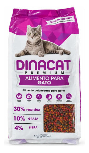 Croquetas Alimento 5.5 Lb Para Gato Dinacat Premium 2.5 Kg