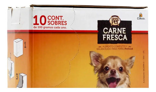 Alimento Carne Fresca Para Perro Pavo/pollo Caja 10 Sobres