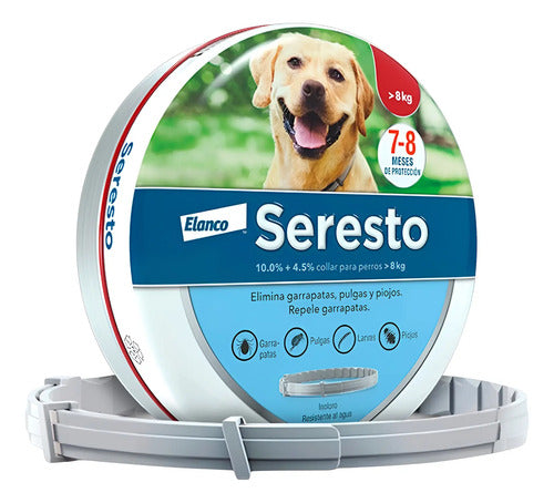 Seresto Collar Para Perros Mayores De +8kg 70cm Gris