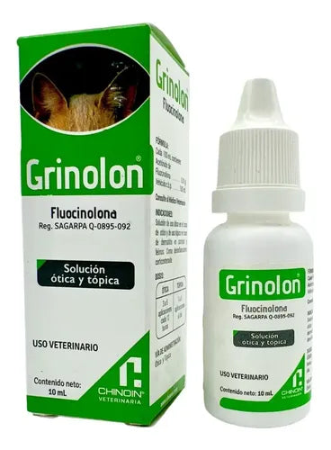 Grinolon Fluocinolona Solucion Otica Y Topica Chinoin 10 Ml