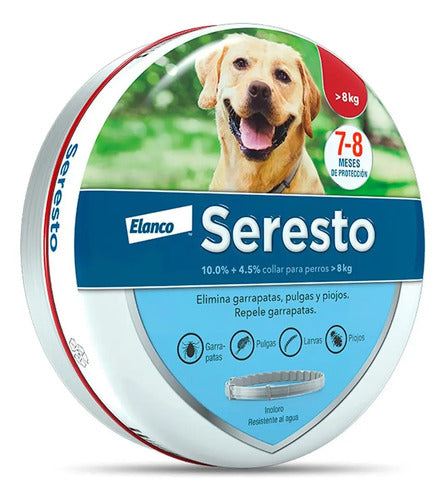 Seresto Collar Para Perros Mayores De +8kg 70cm Gris