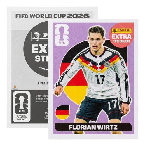 Extra Stickers Originales Panini Mundial 2026 A Elegir Florian Wirtz Morado 2026