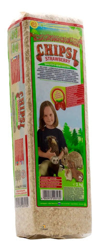 Chipsi Strawberry Sustrato Lecho Para Cuyo, Conejo, Hámster