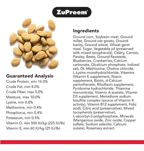 Alimento Premium Zupreem Para Ave Loro Grande Natural 1.36kg