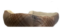Cama Dmc Cozy Pet Extra Comfort Para Mascotas Con Estampado Caqui Cafe/plata