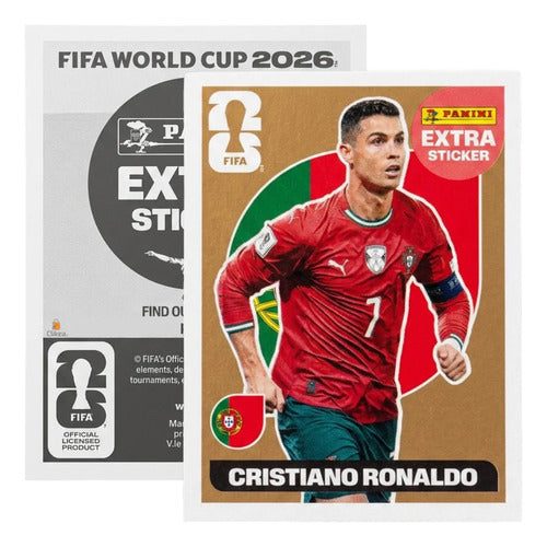 Extra Stickers Originales Panini Mundial 2026 A Elegir Cristiano Ronaldo Bronce 2026