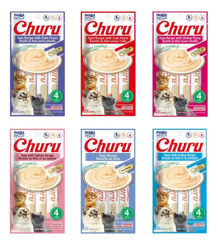 Churu Golosina Premios Para Gatos Sabores Combinados 24 Pz