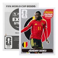 Extra Stickers Originales Panini Mundial 2026 A Elegir Jeremy Doku Plata 2026