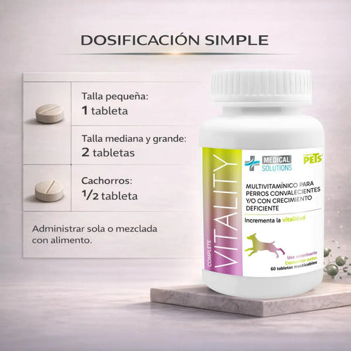 Ms - Complete Vitality Vitaminas Para Perros (60 Tabletas)
