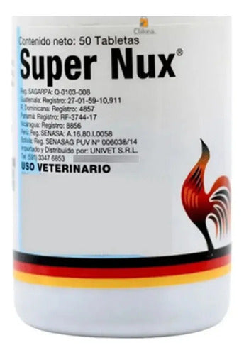 Super Nux Estimulante Del Apetito Gallos Vetinova 50 Tabs