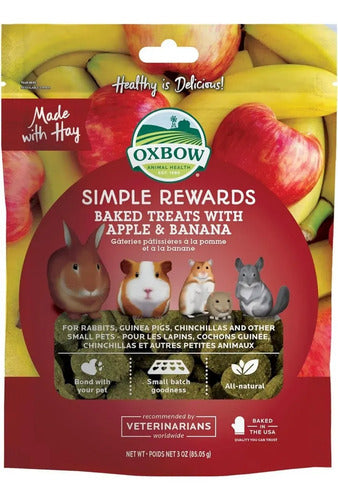 Premios Horneados Simply Rewards Manzana Platano 85 G Oxbow