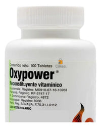 Oxypower Reconstituyente Vitaminico Aves Vetinova 100 Tabs
