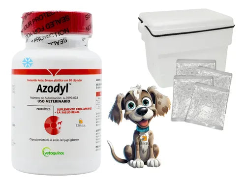 Vetoquinol Azodyl 90 Cápsulas Perro Bien Frio Con Hielera