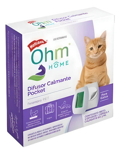 Ohm Home Difusor Pocket Calmante Relajante Para Gato 3 Ml
