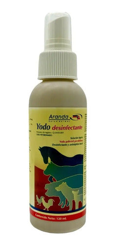 Yodo Desinfectante De Heridas 120 Ml Animales Spray Aranda