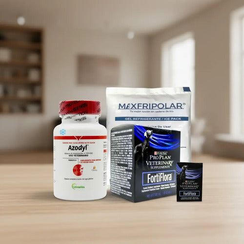 Azodyl Vetoquinol Frasco 90 Cap Refrigerante + Fortiflora