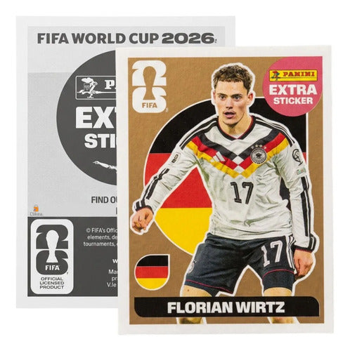 Extra Stickers Originales Panini Mundial 2026 A Elegir Florian Wirtz Bronce 2026
