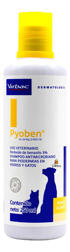 Shampoo Pyoben Virbac Antimicrobiano 250 Ml Sin Fragancia