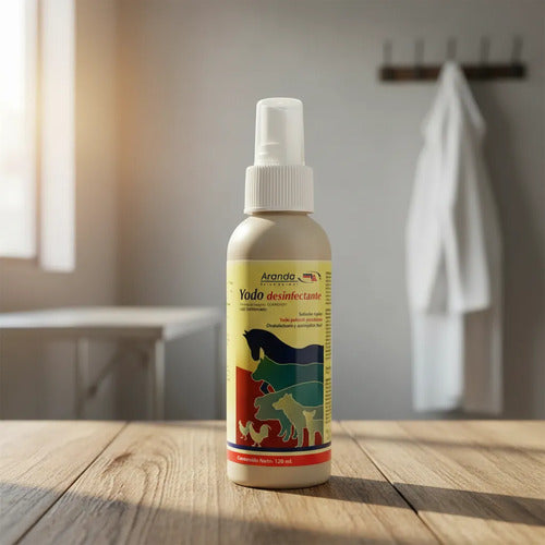 Yodo Desinfectante De Heridas 120 Ml Animales Spray Aranda