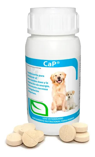 Ca-p Ruiland Vitaminas Minerales De Calcio Y Fósforo Suplemento Para Perros Frasco 60