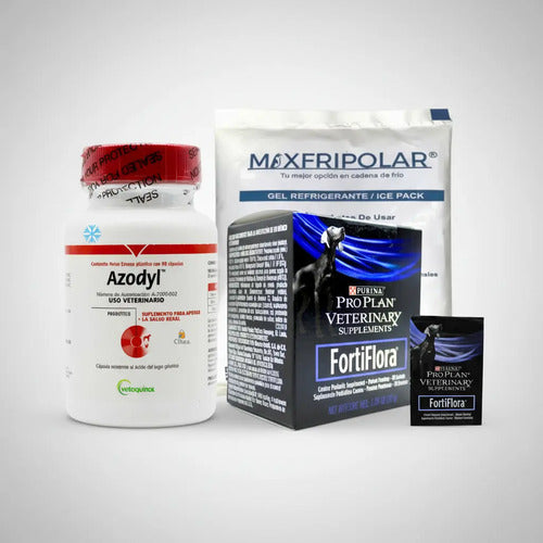 Azodyl Vetoquinol Frasco 90 Cap Refrigerante + Fortiflora