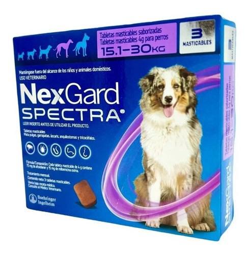 NexGard Spectra 3 Tabletas| Pulgas, Garrapatas y Desparasitación Interna