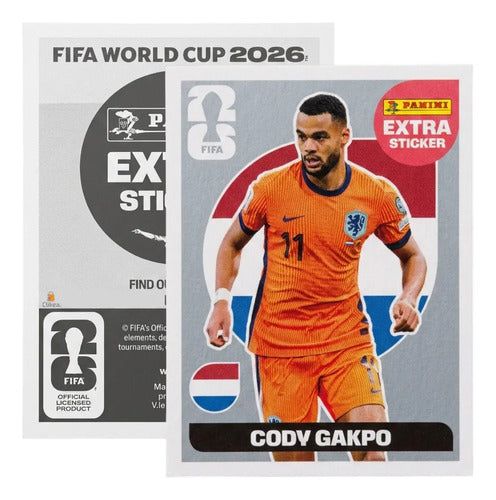 Extra Stickers Originales Panini Mundial 2026 A Elegir Cody Gakpo Plata 2026