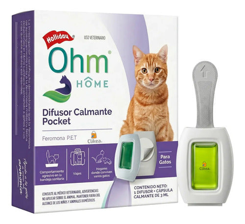 Ohm Home Difusor Pocket Calmante Relajante Para Gato 3 Ml