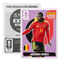 Extra Stickers Originales Panini Mundial 2026 A Elegir Jeremy Doku Morado 2026