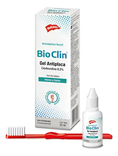 Holliday Gel Antiplaca Bioclin Perros Gatos 20ml Sin Sabor Con Cepillo
