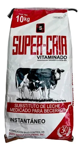 Super Cria Substituto De Leche Para Becerro 10 Kg Vitaminado