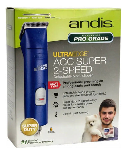 Andis Agc Super 2 Speed Esquiladora Para Mascotas Azul